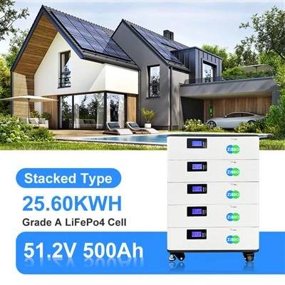 Sól 51,2V 500Ah 25,6kwh rafhlöðugeymsla í íbúðarhúsnæði